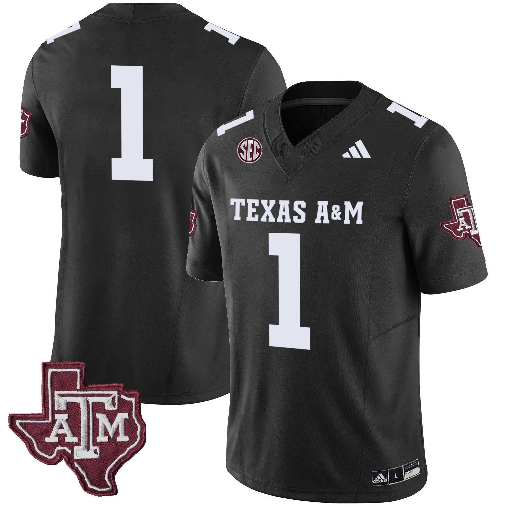 Men Texas A&M Aggies #1 No Name Black 2024 Vapor Limited NCAA Jersey style 1->indianapolis colts->NFL Jersey